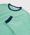 Unisex Pinstriped Ribbed Pyjamas PRADO green/MARSHMALLOW white