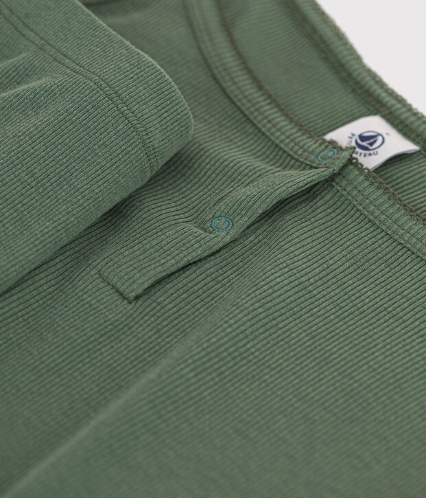 Women's Plain Cotton and Lyocell Pyjama Shorts and Vest green