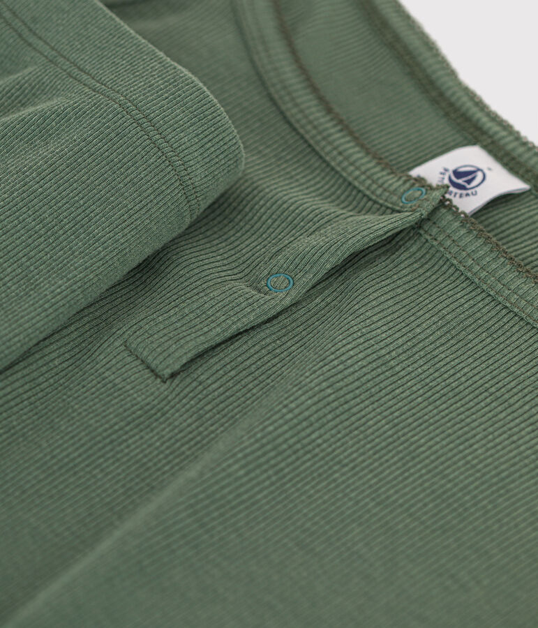 Women's Plain Cotton and Lyocell Pyjama Shorts and Vest CROCO green