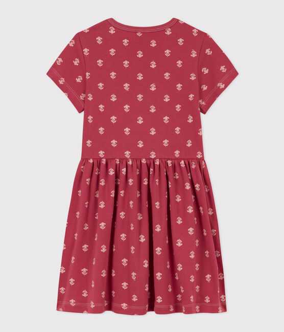 Girls' Cotton Print Dress PAPI pink/AVALANCHE beige