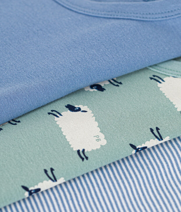 Children's short-sleeved cotton sheep T-shirts - 3-Pack multicolor