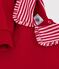 Children's plain cotton sweatshirt with a collar red