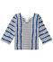 Kimono breton for woman MARSHMALLOW white/SMOKING blue