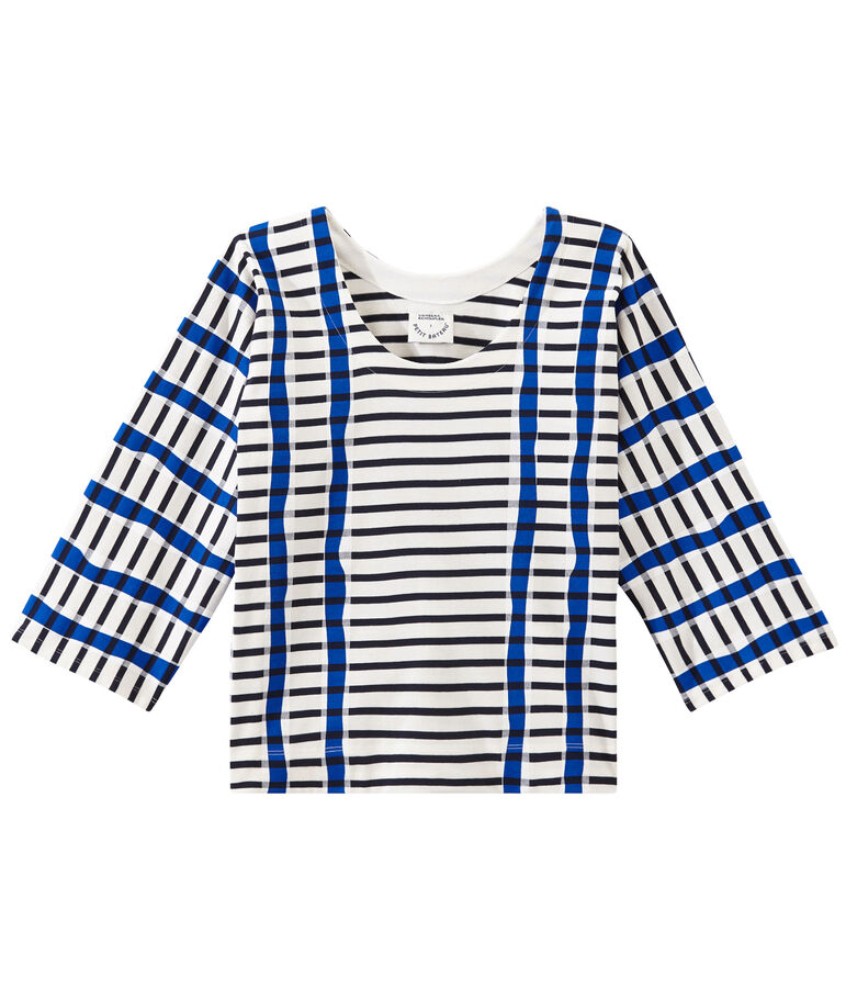 Kimono breton for woman white/blue