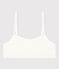 Women's Cotton and Elastane Bralette MARSHMALLOW white