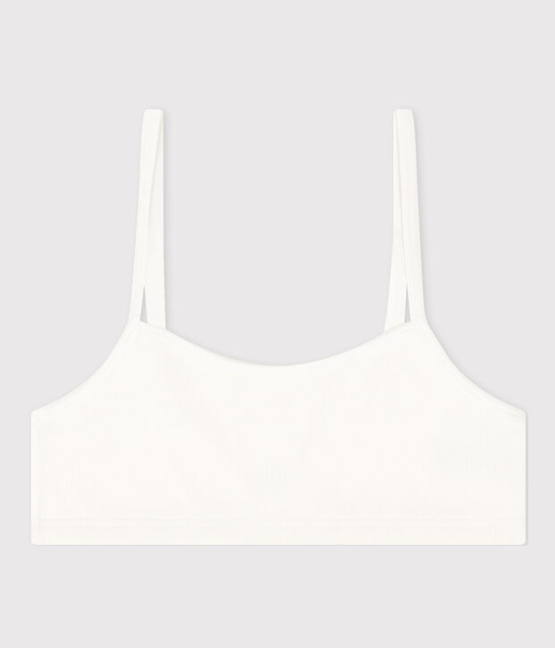 Women's Cotton and Elastane Bralette white