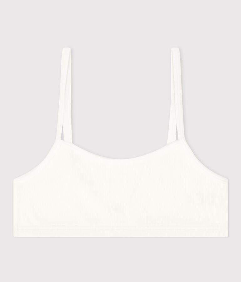 Women's Cotton and Elastane Bralette white