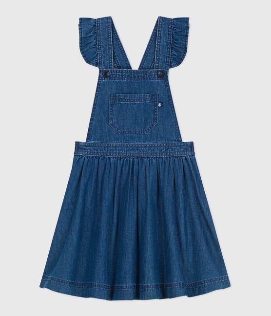 Children's denim pinafore dress DENIM MOYEN blue