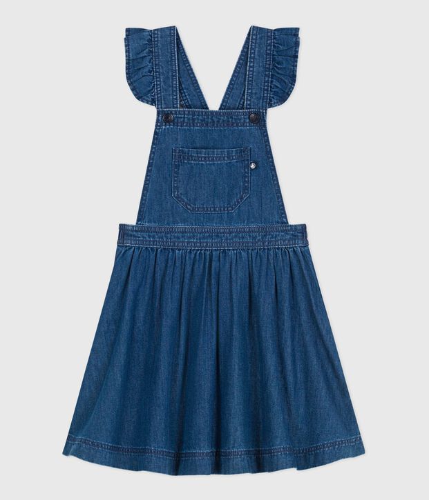 Children's denim pinafore dress blue