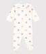 Babies' multicoloured heart-patterned velour pyjamas