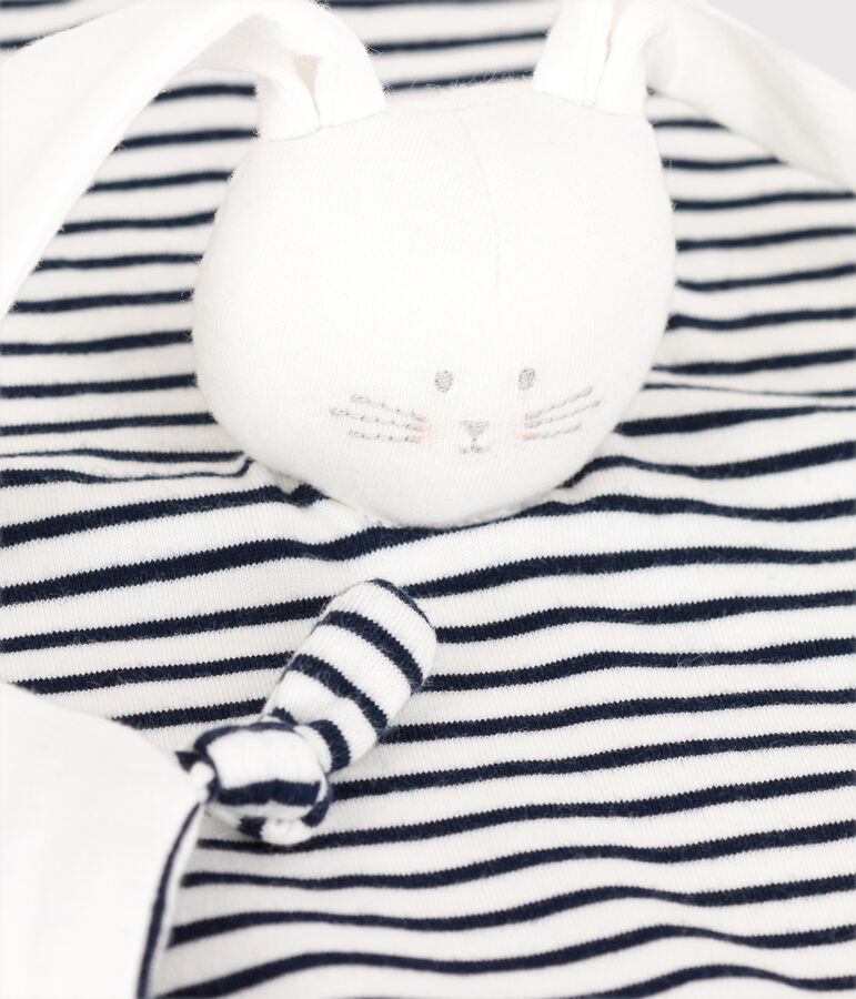 Organic cotton baby bunny sailor comforter white/blue