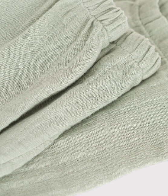 Babies' Cotton Gauze Trousers HERBIER green