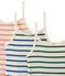 Set of 3 strap vest tops girl . white