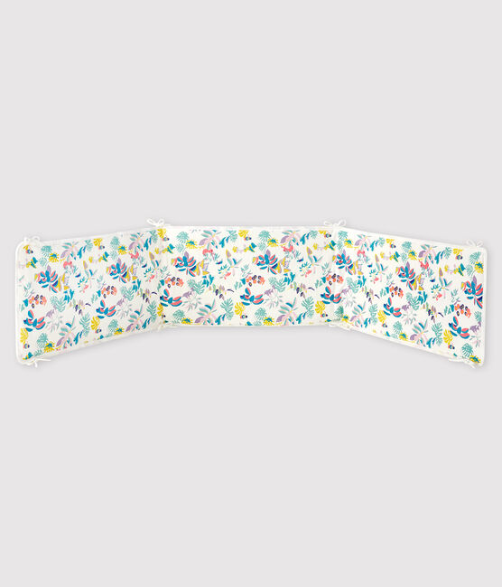 Baby Girls' Jungle Print Ribbed Cot Bumper MARSHMALLOW white/MULTICO white