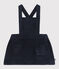 Babies' Sleeveless Wide Ribbed Corduroy Dress SMOKING blue
