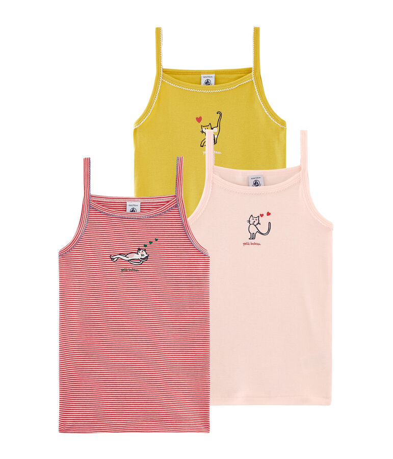 Girls' Strappy Tops - 3-Piece Set multicolor