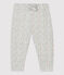 Babies' Fleece Trousers BELUGA grey/MULTICO white