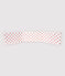 Babies' Red Heart Pattern Ribbed Cot Bumper MARSHMALLOW white/TERKUIT red