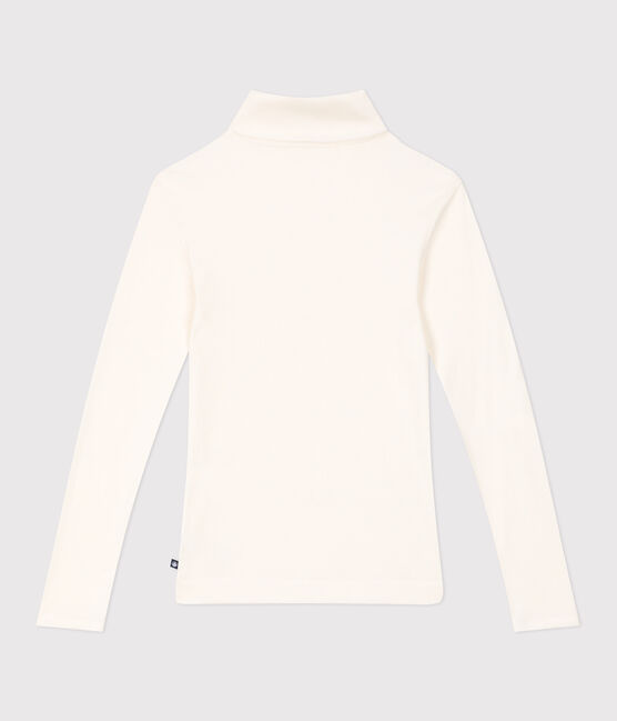 The Iconic rollneck for women in wool and cotton MILK Ecru