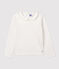 Girls' Long-sleeved Cotton T-Shirt MARSHMALLOW white