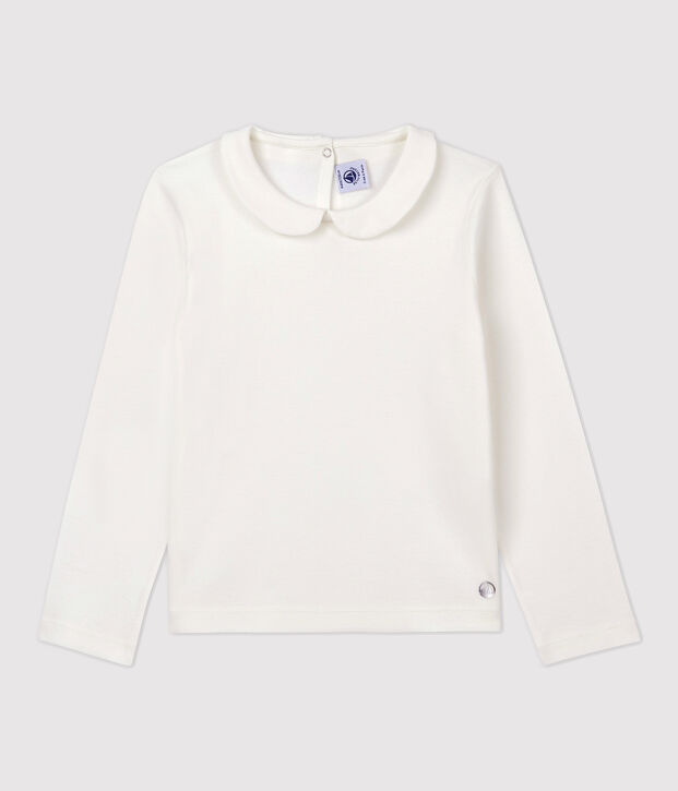 Girls' Long-sleeved Cotton T-Shirt white