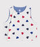 BABIES' REVERSIBLE SLEEVELESS COTTON CARDIGAN MARSHMALLOW white/MULTICO white