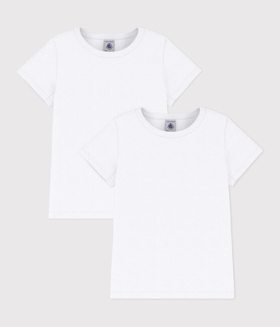 Girls' White Short-Sleeved T-Shirt - 2-Pack variante 1