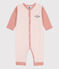 Footless Pinstriped Cotton Sleepsuit SALINE /MARSHMALLOW