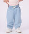 Babies' chambray trousers blue