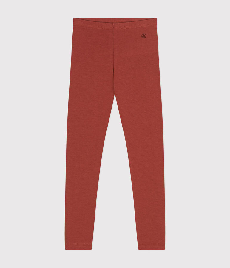 Girls' Elastane Jersey Leggings brown