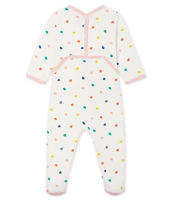 Baby Girls' Fleece Sleepsuit MARSHMALLOW white/MULTICO white
