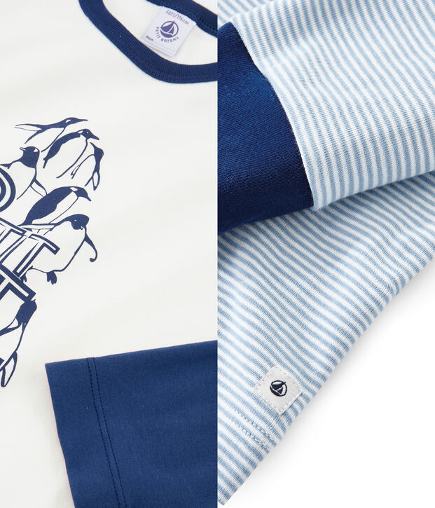 Boys' Ribbed Pyjamas - 2-Piece Set multicolor