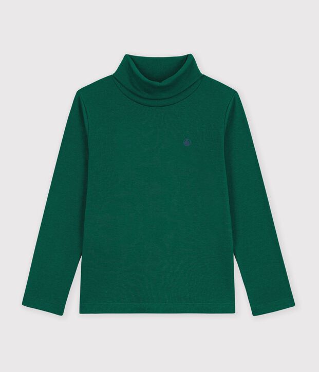 Children's plain cotton rollneck top TREE