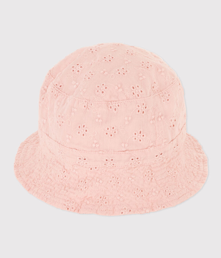 Babies' English embroidery Sun Hat pink