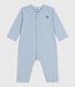 Babies' footless stripy cotton pyjama suit