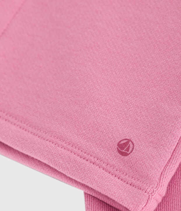 Babies' plain cotton cardigan pink