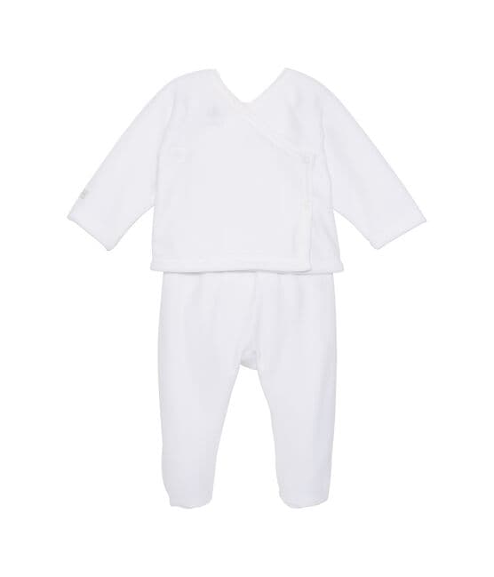 Unisex baby top and trouser set ECUME white/GRIS grey