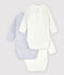 Babies' Long-Sleeved Wrapover Organic Cotton Bodysuits - 3-Pack variante 1
