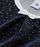 Chemise de nuit fille en bouclette velours SMOKING blue/ARGENT grey