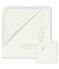Babies' Square Bath Towel & Comforter Set in Terry and Tube Knit MARSHMALLOW white/MULTICO white