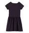 Girls' polka-dot dress MARSHMALLOW white/BRUT blue/MULTICO