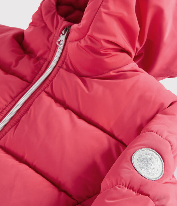 Girls' puffer jacket pink