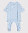 Babies' whale design tube knit bodyjama TOUDOU blue/ALASKA