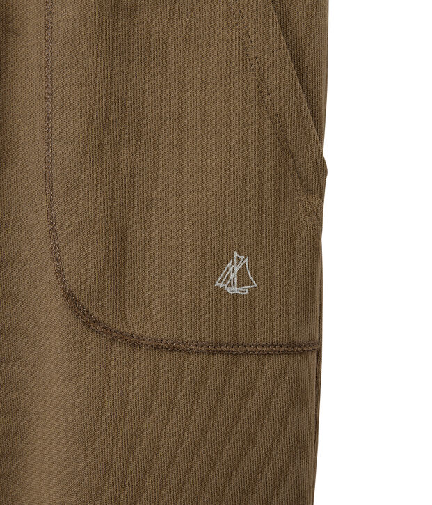 Boys' bermuda in heavyweight jersey brown