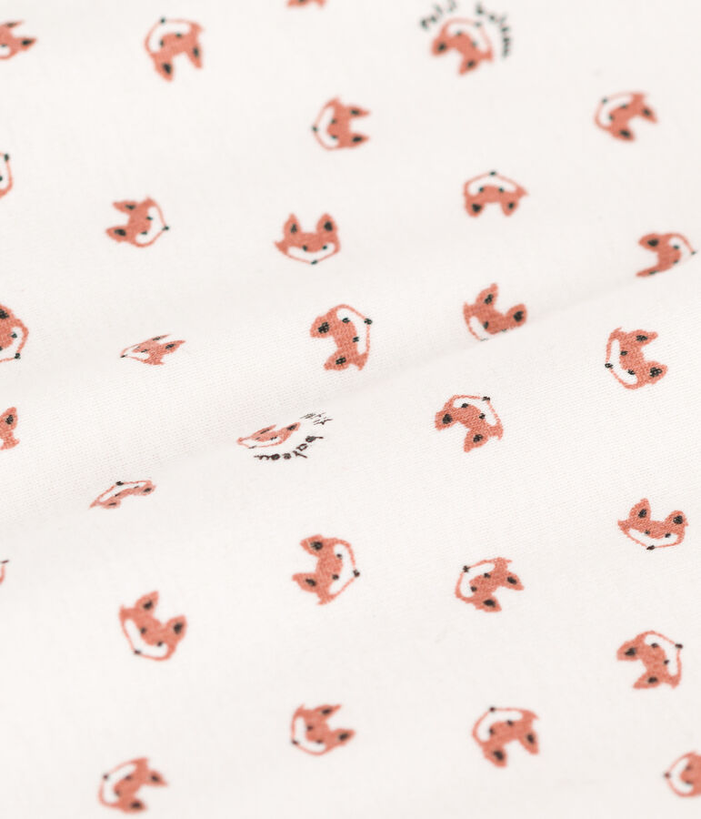 Babies' Footless Cotton Bodyjama MARSHMALLOW white/MULTICO white