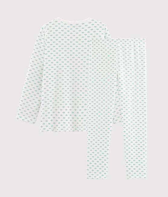 Girls' Tube Knit Pyjamas MARSHMALLOW white/MULTICO white