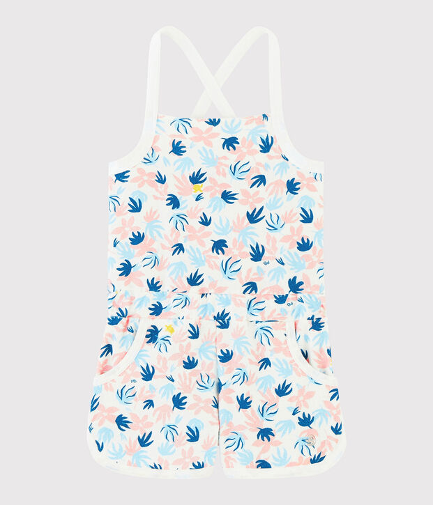Girls' Terry Playsuit white/multicolor