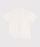 Children's short-sleeved cotton and linen shirt white