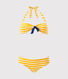 Women's striped two-piece swimsuit