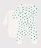 Babies' Organic Fleece Botanic Print 3-Piece Set MARSHMALLOW white/GAZON green